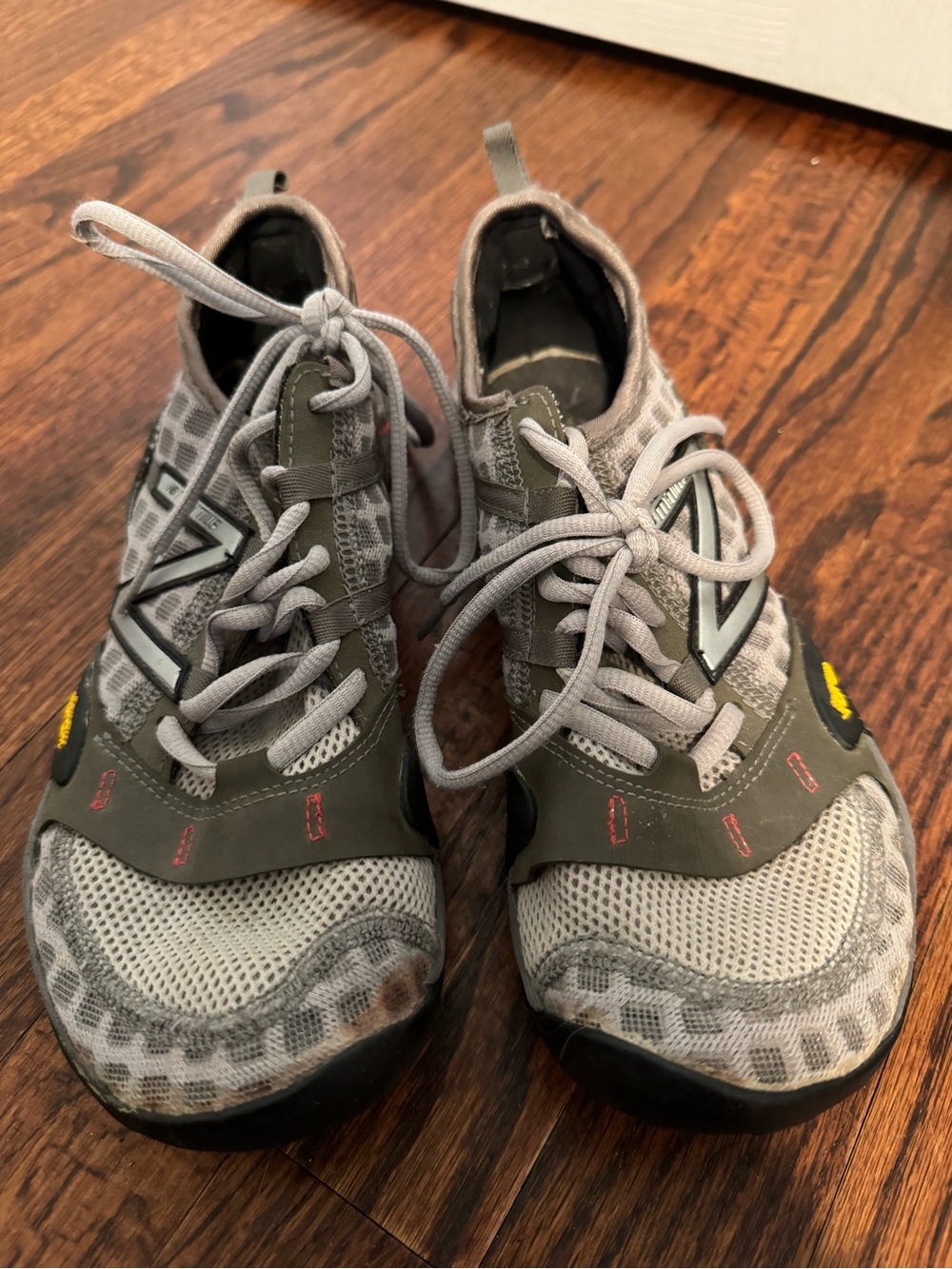 New Balance Gray and Olive Athletic Shoes